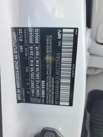 2020 MERCEDES-BENZ GLB 250 4MATIC  