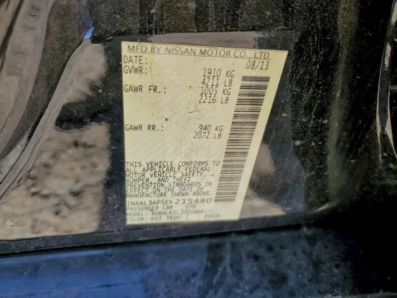 2014 NISSAN ALTIMA 2.5  