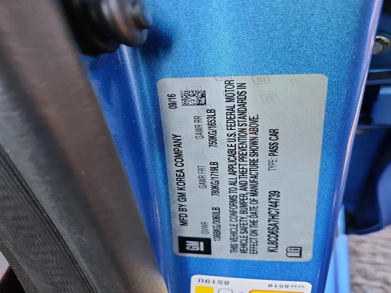 2017 CHEVROLET SPARK 1LT  