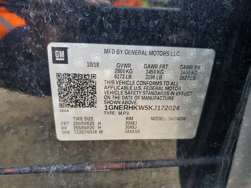 2019 CHEVROLET TRAVERSE LT  