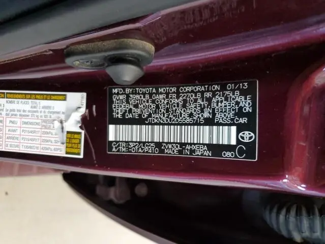 2013 TOYOTA PRIUS   
