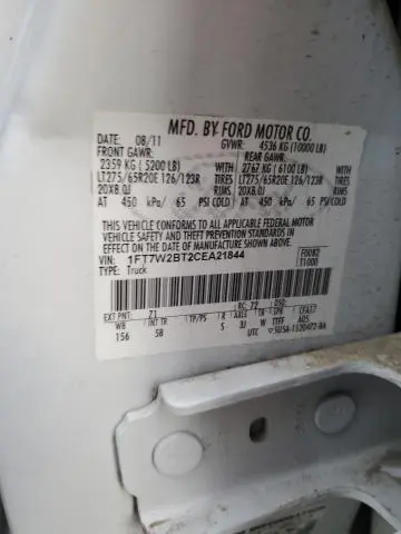 2012 FORD F250 SUPER DUTY  