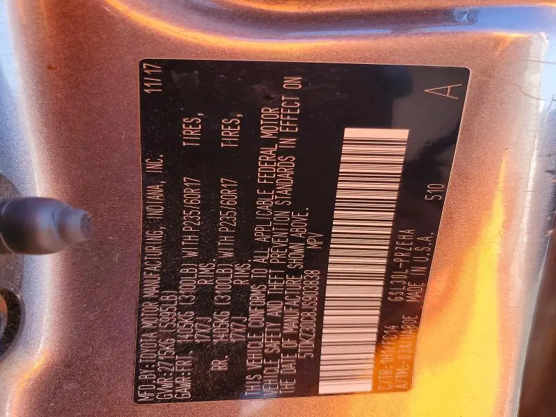 2018 TOYOTA SIENNA LE  