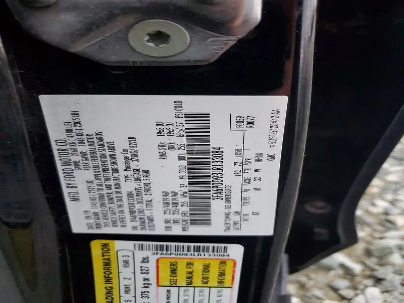 2020 FORD FUSION TITANIUM  
