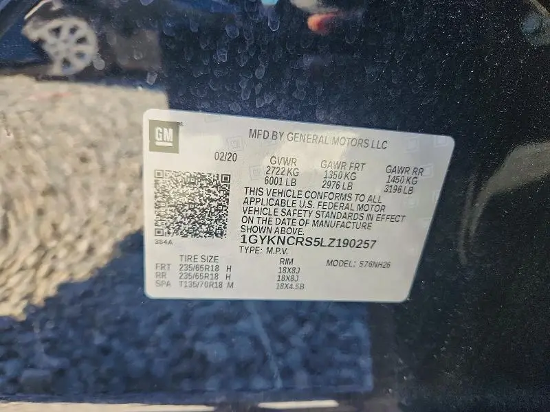 2020 CADILLAC XT5 PREMIUM LUXURY  