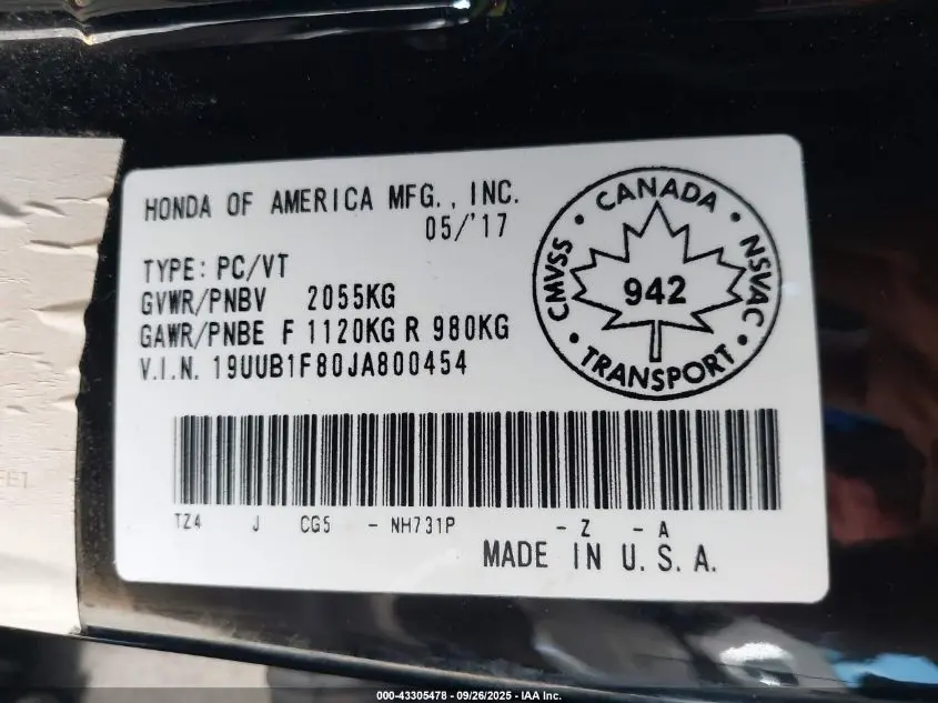 2018 ACURA TLX ELITE A-SPEC