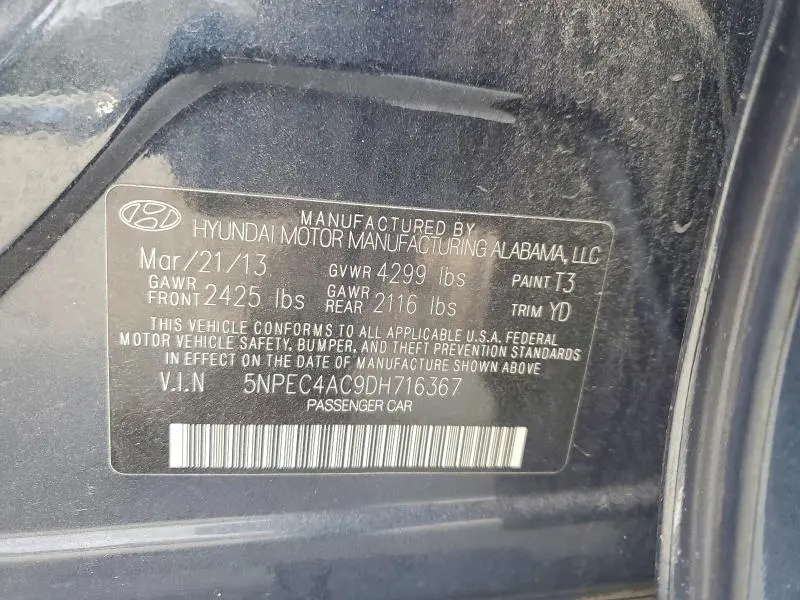 2013 HYUNDAI SONATA SE  