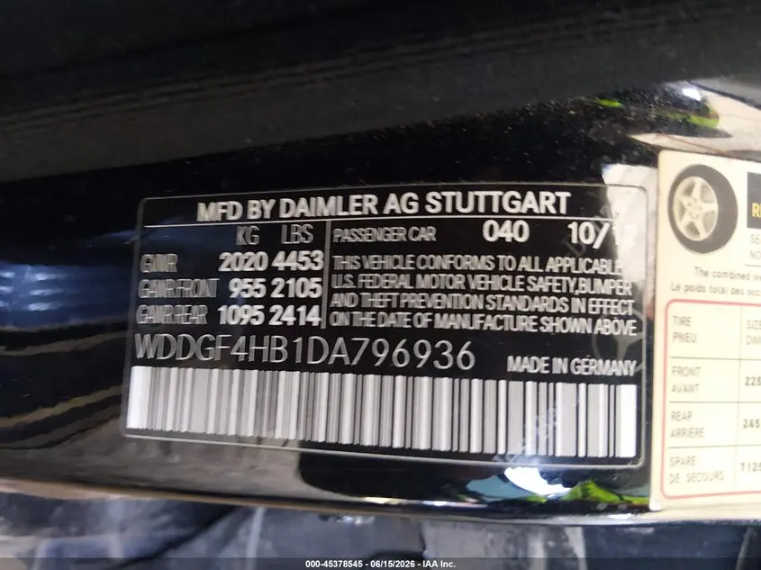 2013 MERCEDES-BENZ C 250 SPORT