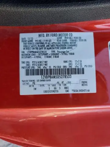 2013 FORD MUSTANG
