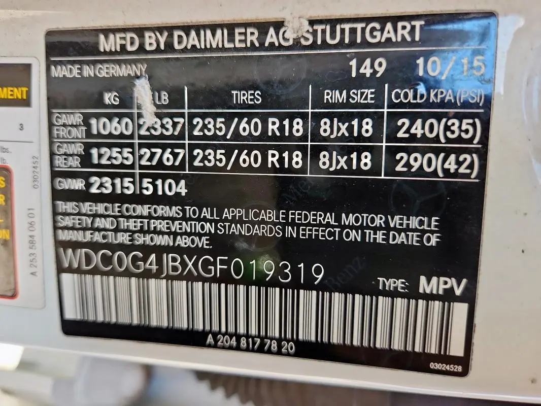 2016 MERCEDES-BENZ GLC 300  