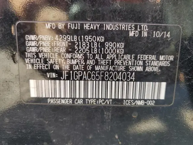 2015 SUBARU IMPREZA PREMIUM  