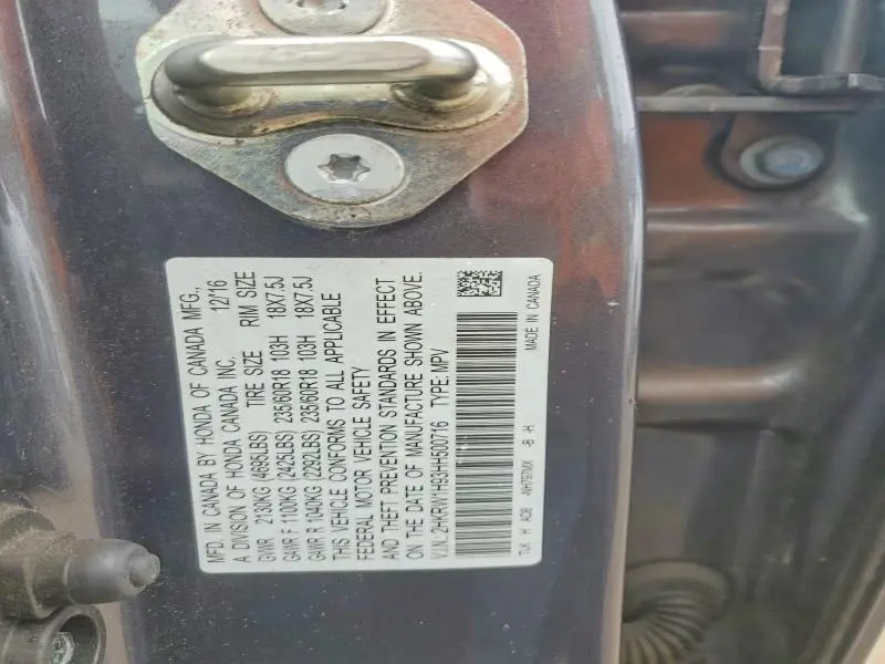 2017 HONDA CR-V TOURING  