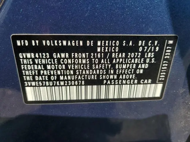 2019 VOLKSWAGEN JETTA SEL  