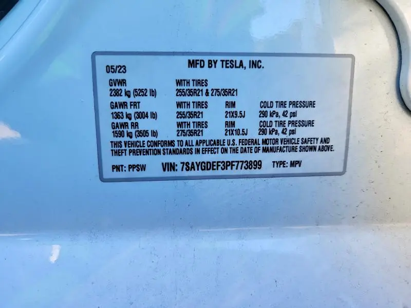 2023 TESLA MODEL Y   