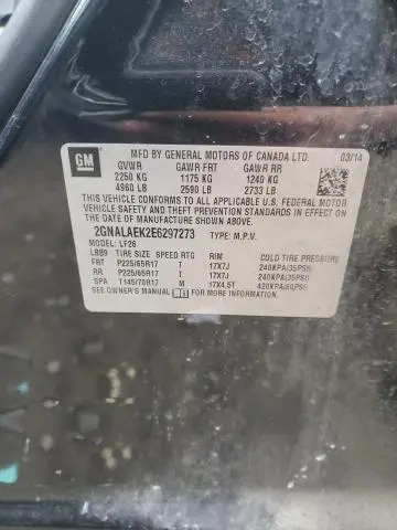 2014 CHEVROLET EQUINOX LS  