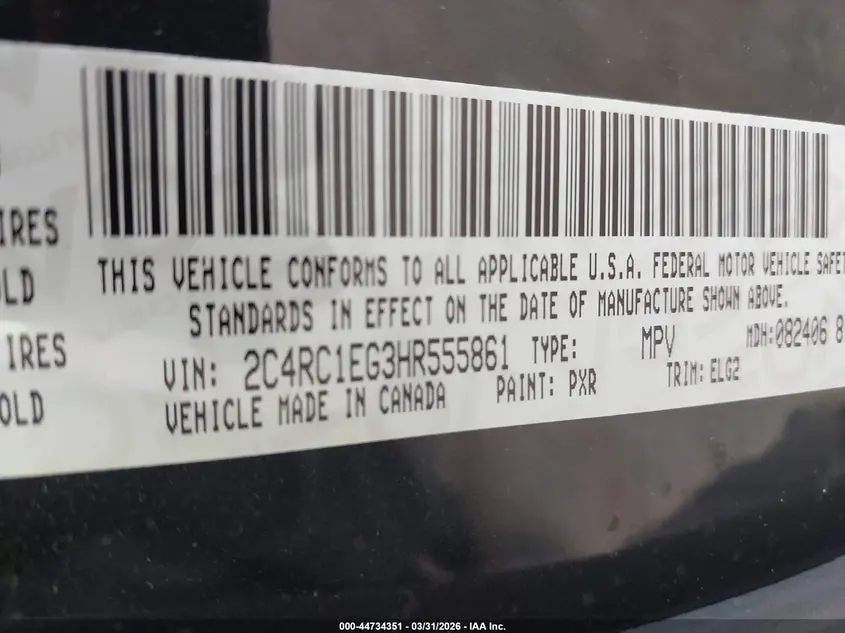 2017 CHRYSLER PACIFICA TOURING-L PLUS