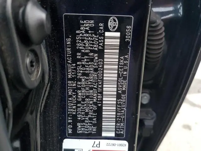 2015 TOYOTA CAMRY LE  