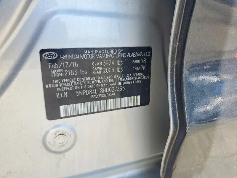 2017 HYUNDAI ELANTRA SE  