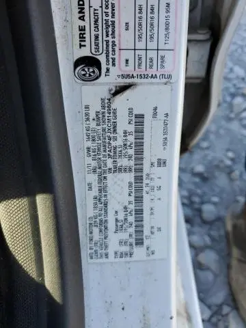 2012 FORD FIESTA SES