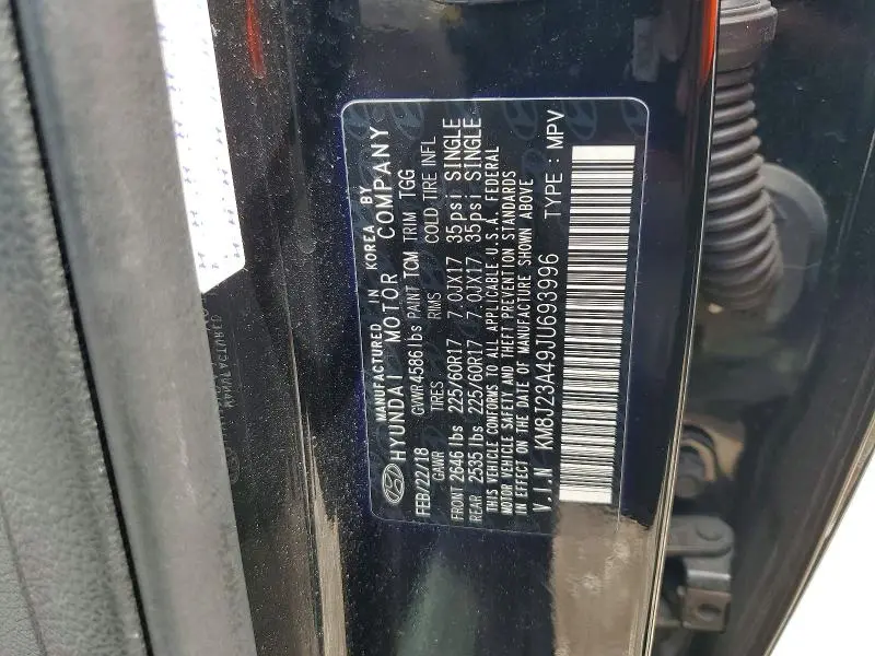 2018 HYUNDAI TUCSON SE  