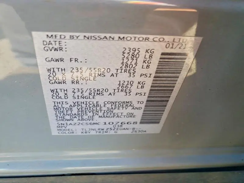 2021 NISSAN MURANO SL  