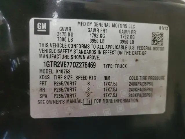 2013 GMC SIERRA K1500 SLE