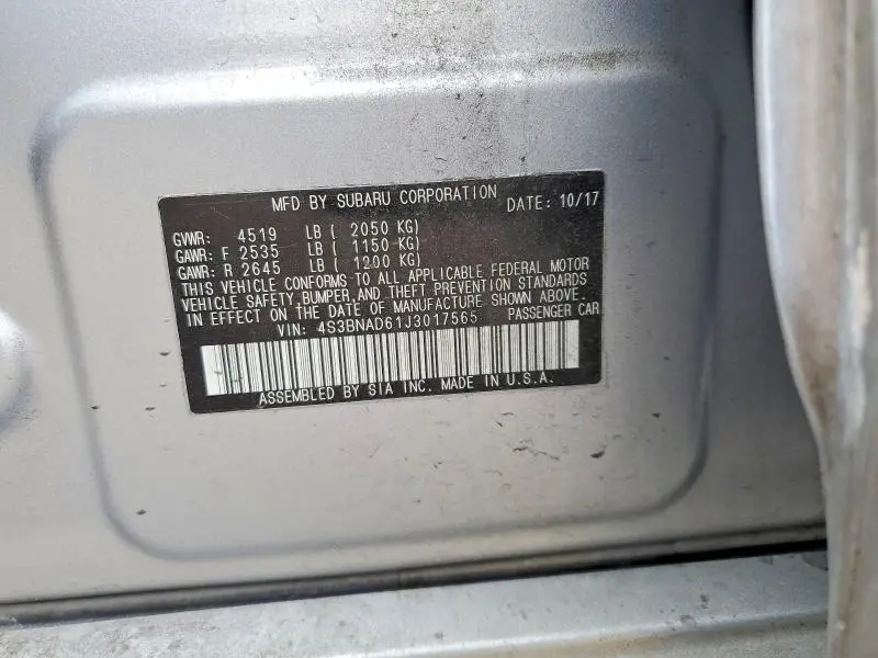 2018 SUBARU LEGACY 2.5I PREMIUM  