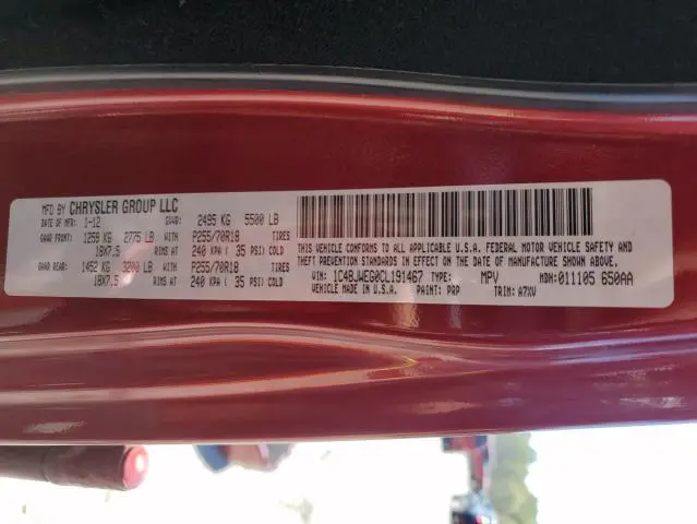 2012 JEEP WRANGLER UNLIMITED SAHARA  