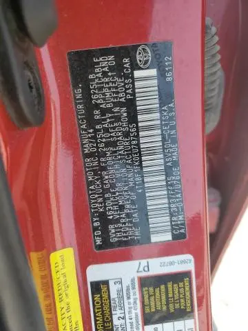 2014 TOYOTA CAMRY L  