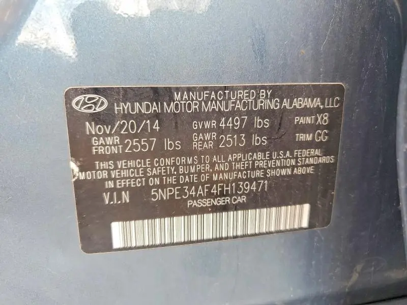 2015 HYUNDAI SONATA SPORT  