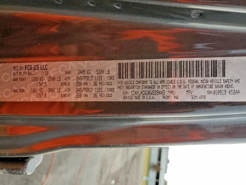 2019 JEEP WRANGLER UNLIMITED SPORT  