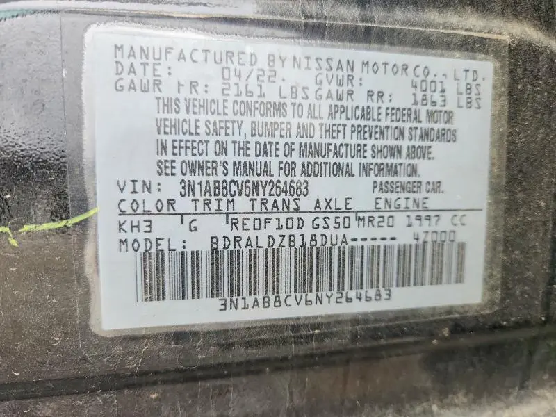 2022 NISSAN SENTRA SV  