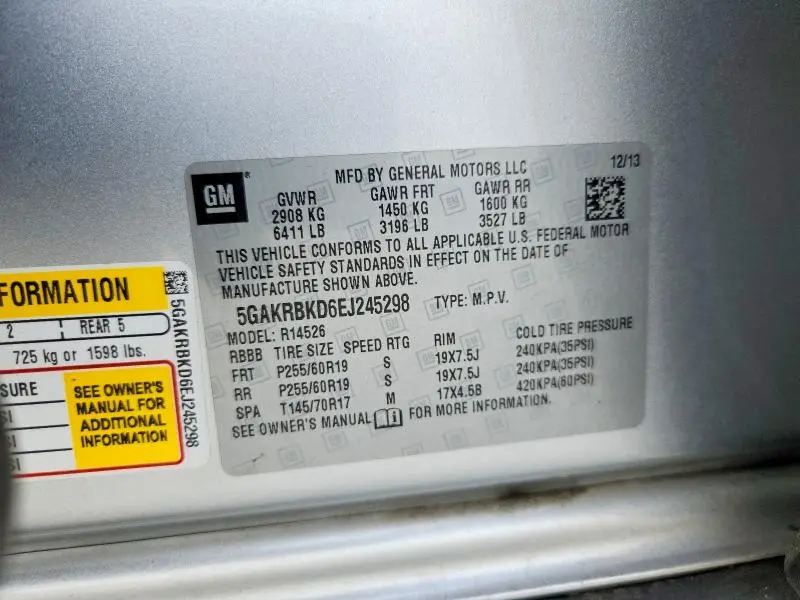 2014 BUICK ENCLAVE   