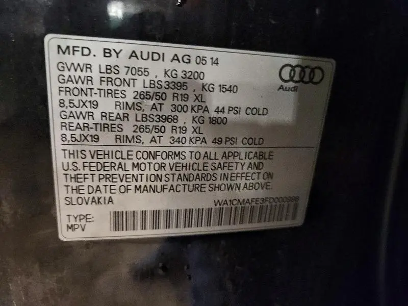 2015 AUDI Q7 TDI PREMIUM  