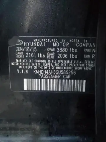 2016 HYUNDAI ELANTRA SE  