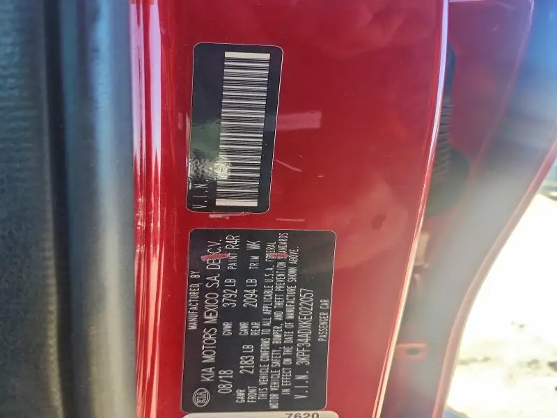 2019 KIA FORTE GT LINE  