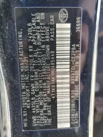 2021 TOYOTA CAMRY XSE  