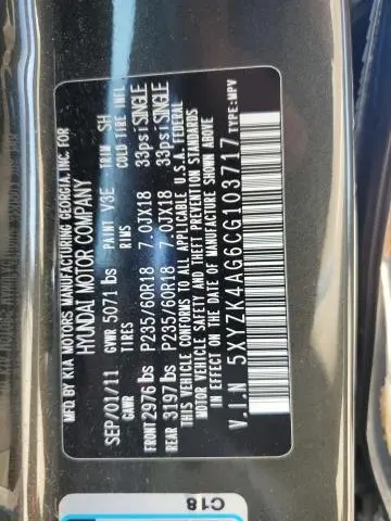 2012 HYUNDAI SANTA FE LIMITED  