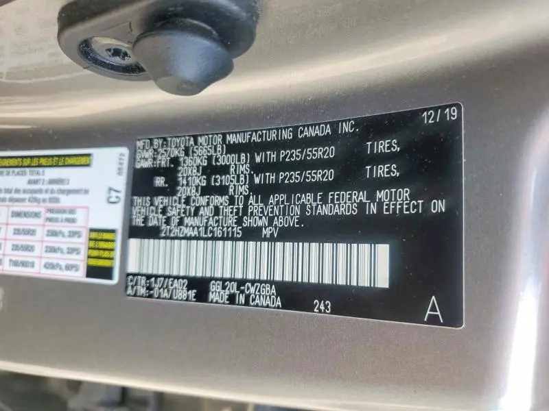 2020 LEXUS RX 350  