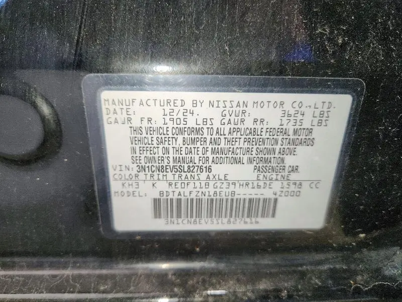 2025 NISSAN VERSA SV  