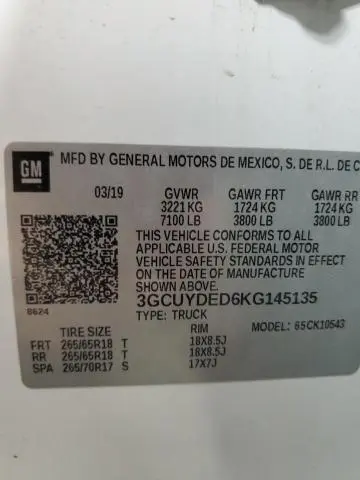 2019 CHEVROLET SILVERADO K1500 LT  