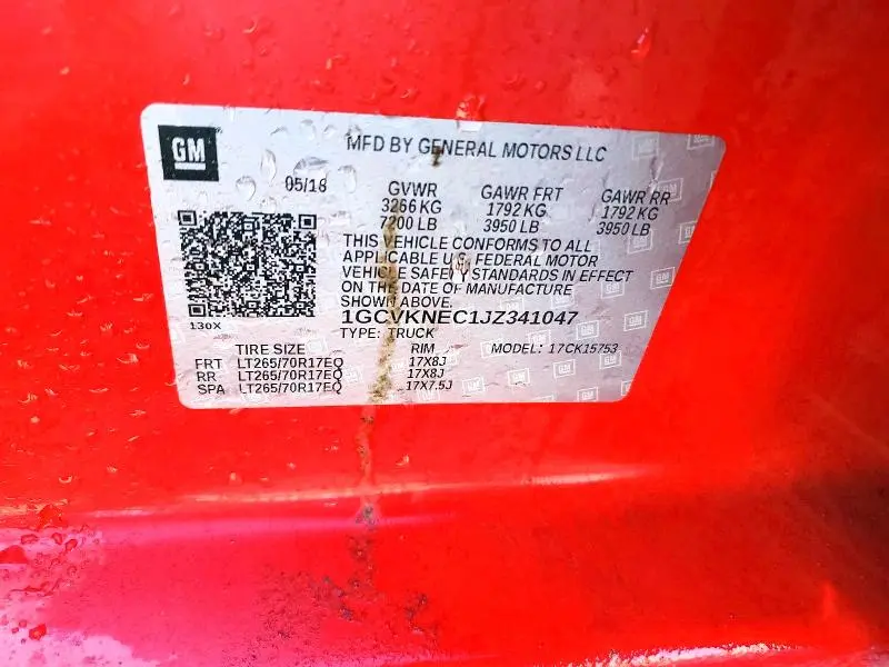 2018 CHEVROLET SILVERADO K1500  