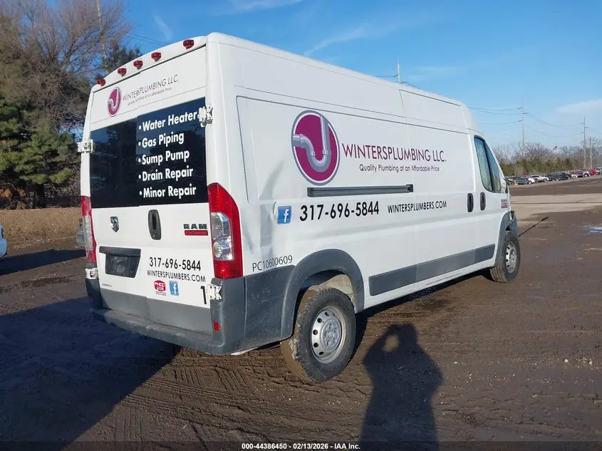 2017 RAM PROMASTER 2500 HIGH ROOF 159 WB