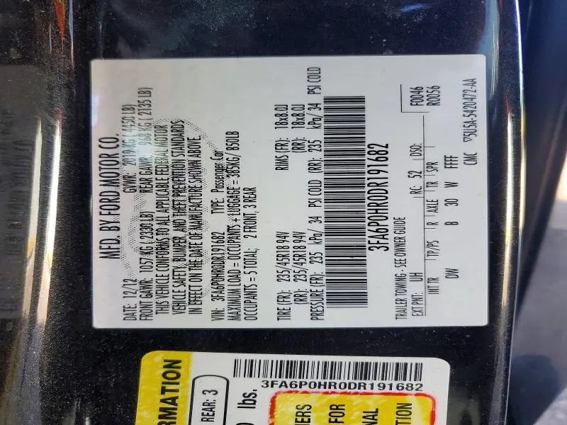 2013 FORD FUSION SE  