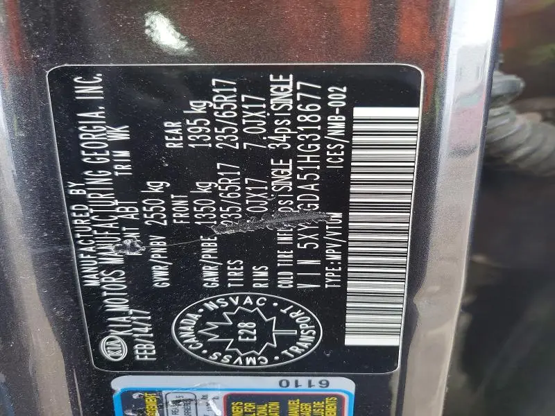 2017 KIA SORENTO LX V6  