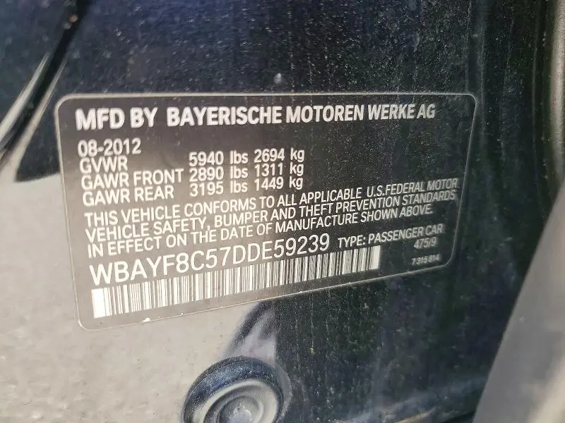 2013 BMW 750 LXI  