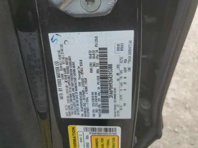2016 FORD FUSION SE  
