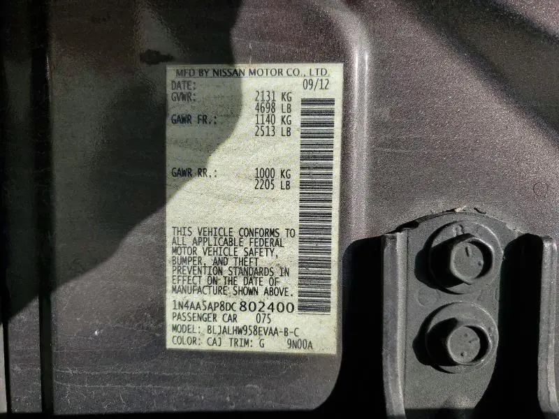 2013 NISSAN MAXIMA 3.5 S  
