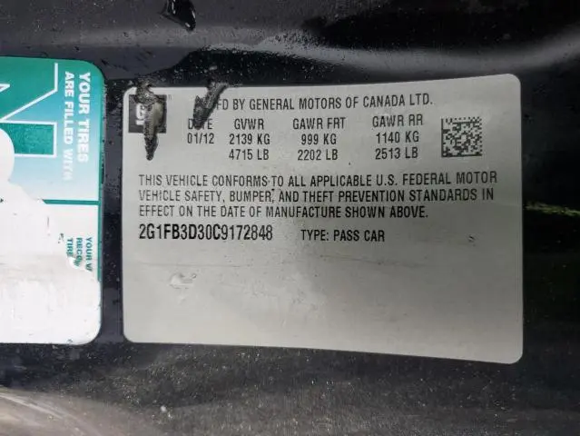 2012 CHEVROLET CAMARO LT  