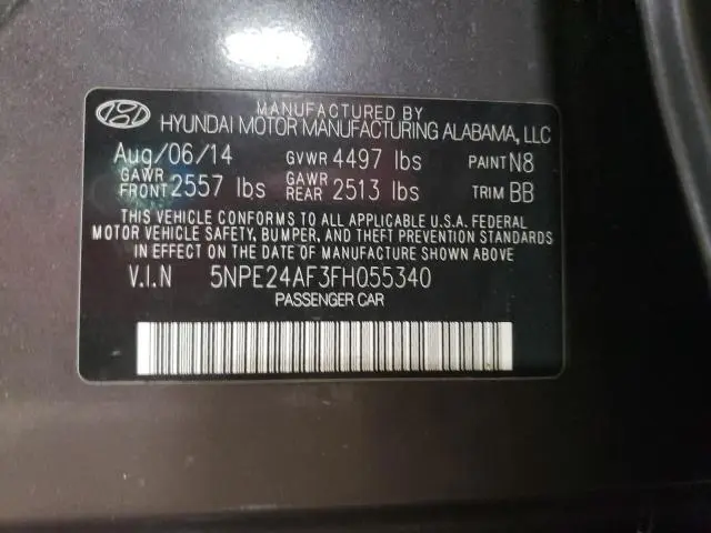 2015 HYUNDAI SONATA SE  